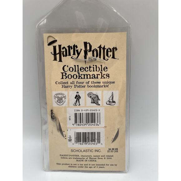 NEW Harry Potter Metal Bookmarks Sorting Hat Scholastic 2000 Sealed - Picture 4 of 5